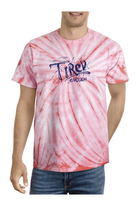 Tired Enough Design Tie Dye Cyclone Men -Image by Shutterstock, Male Small