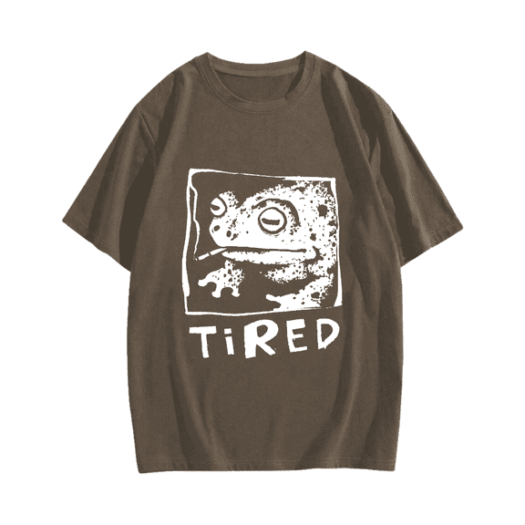 Tired Frog Cotton casual T-shirt