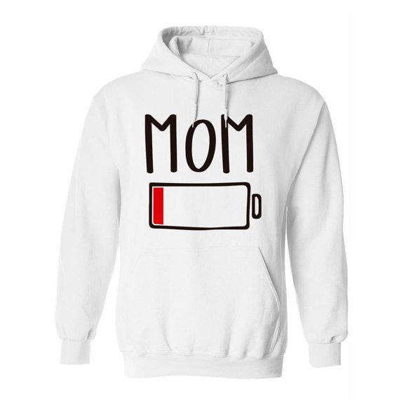 Tired Mom Battery Hoodie Women -Image by Shutterstock, Female Large