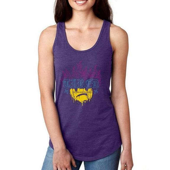 Tired Of Being Sorry Melt Face Racerback Tank Women -Image by Shutterstock, Female x-Small