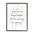 thumbnail image 1 of Tired Of Winter Funny Poem Holiday Graphic Art Black Framed Art Print Wall Art, 1 of 7