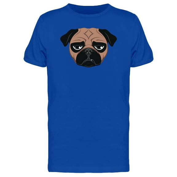 Tired Pug Cartoon T-Shirt Men -Image by Shutterstock, Male Medium