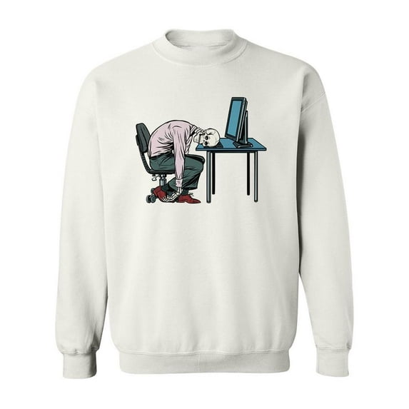 Tired Skeleton Sweatshirt Men -Image by Shutterstock, Male Medium