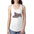 thumbnail image 1 of Tired Sleeping Cat | I Wish I Was My Cat Funny Colorful Kitty | Dean Russo Art Animal Lover Ladies Racerback Tank Top, White, Medium, 1 of 6
