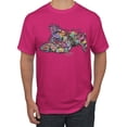 thumbnail image 1 of Tired Sleeping Cat | I Wish I Was My Cat Funny Colorful Kitty | Dean Russo Art Animal Lover Men's T-Shirt, Fuschia, 5X-Large, 1 of 6