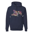 thumbnail image 1 of Tired Sleeping Cat | I Wish I Was My Cat Funny Colorful Kitty | Dean Russo Art Animal Lover Unisex Hoodie Sweatshirt, Navy, Large, 1 of 6