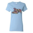 thumbnail image 1 of Tired Sleeping Cat | I Wish I Was My Cat Funny Colorful Kitty | Dean Russo Art Animal Lover Womens T-Shirt, Light Blue, Medium, 1 of 6