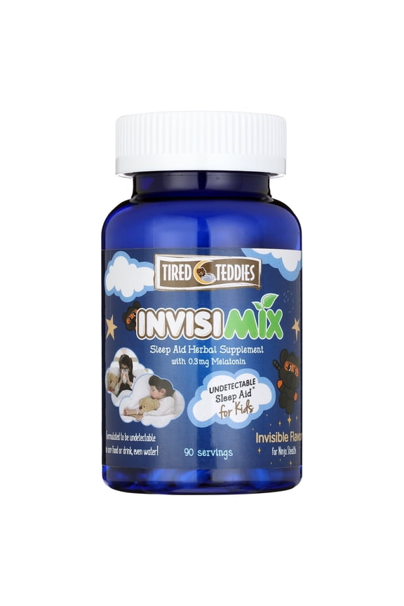 Invisimix Undetectable Natural Sleep Aid for Kids Melatonin Liquid Mix-in. Low dose melatonin (0.3 mg) Herbal Supplement