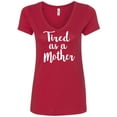 thumbnail image 1 of Tired as a Mother Womens V-Neck Tee, 1 of 2