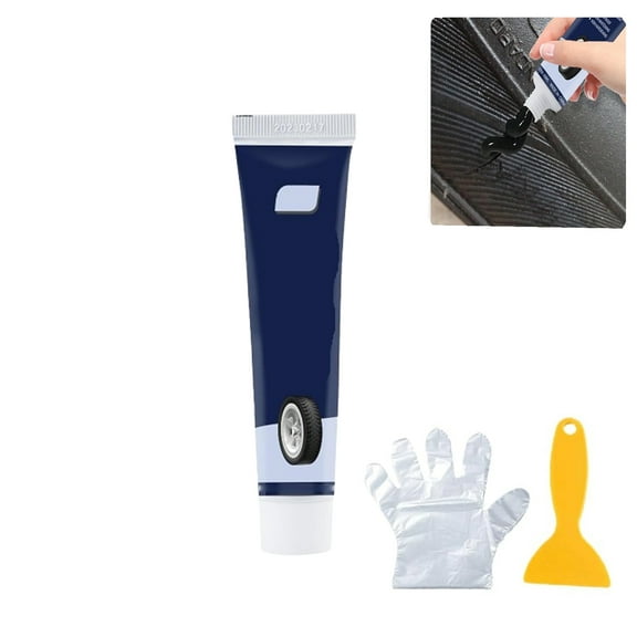 Tirefix Repair Paste,Rubber Cement Glue with Brush,Tire Rubber Multi Fix Adhesive & Sealant, 120ml,Seamless Strong Bonding, Waterproof, Suitable for Car, Motorcycle,Bike,Jeep,Off-Road, Truck, Tractor