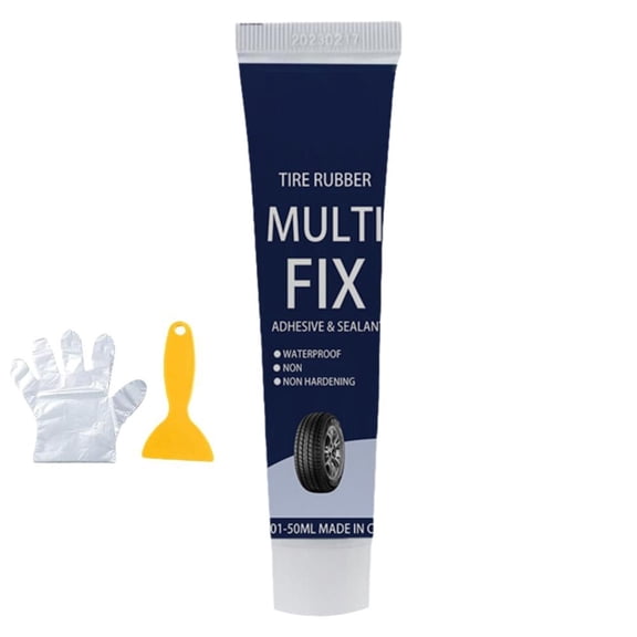 Tirefix Repair Paste,Weather Resistant Waterproof Flexible Tire Repair Adhesive,Rubber Cement Glue with Brush,Multi-Functional Tire RepairGlue Kit,Seamless StrongBonding,for Car,Motorcycle,Bike