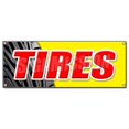thumbnail image 1 of Tires Banner Sign - Sale Name Brand Rotation Wheels Oil Change Balance Repair Flat, 1 of 1