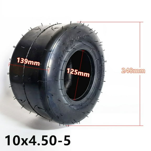 Tires Go Kart Front And Rear Rubber Tubeless Tires 10X4.50-5/11X7.10-5