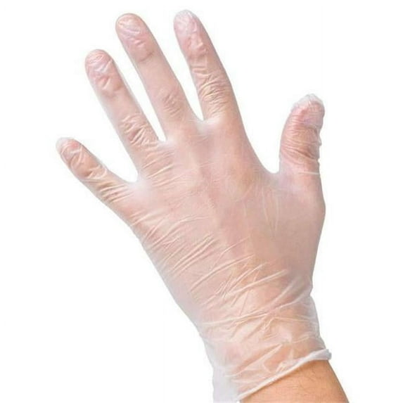Tirol 6019385 Latex Powder Free Disposable Gloves, Clear - Medium - Pack of 100