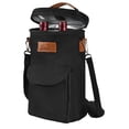 thumbnail image 1 of Tirrinia 2 Bottle Wine Gift Tote Carrier - Leakproof & Insulated with Large Pockets Wine Cooler Bag for Travel, Tasting, Party, Dinner, 1 of 8