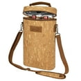 thumbnail image 1 of Tirrinia 2 Bottle Wine Tote Carrier, Leakproof, Insulated and Padded Versatile Cooler Bag for Travel, BYOB Restaurant, Wine Tasting, Party, Wine Gifts Bag, Unique Mothers Day Gifts, Cork, 1 of 8