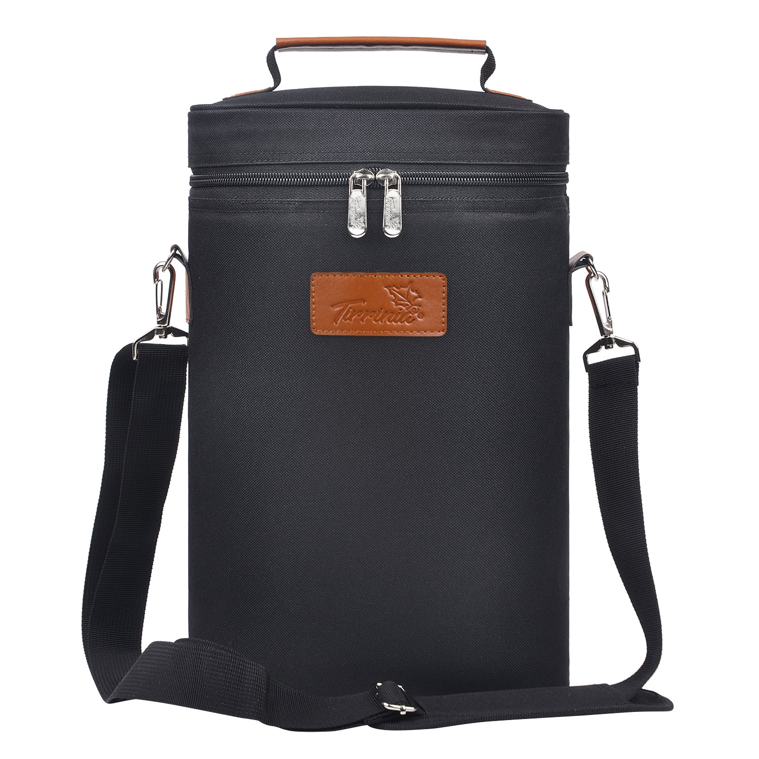 Tirrinia 2 Bottle Wine Tote Carrier - Leakproof & Insulated Padded ...