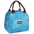 thumbnail image 1 of Tirrinia Insulated Lunch Bag, Mothers Day Gifts for Mom, Blue Leaf Print Lunch Box, Reusable Thermal Leakproof for Work Office Picnic Travel School, Small Cooler and Gift Idea, 1 of 8