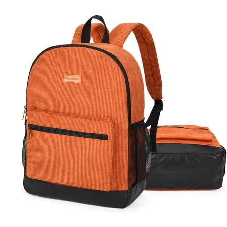 Tirrinia Corduroy Backpack Classic Travel Rucksack for Both Men and Women
