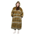 thumbnail image 1 of Tirrinia Extra long Oversized Hoodie Blanket Sweatshirt Comfortable Sherpa Giant Wearable Blankets Christmas Gifts for Adults Men Women Teenagers Wife Girlfriend Cheetah, 1 of 6