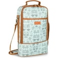 thumbnail image 1 of Tirrinia Insulated 2 Bottle Wine Carrier Tote Cooler Bag for Travel Picnic Padded Champagne Glass, 1 of 8