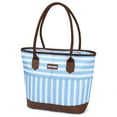 thumbnail image 1 of Tirrinia Insulated Large Cooler Lunch Bag 16-Can with Shoulder Strap, Blue Stripe Pattern, 1 of 8