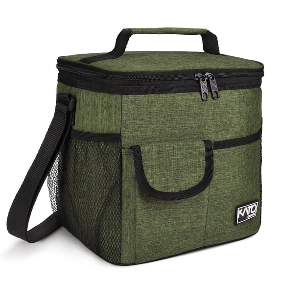 Tirrinia Insulated Lunch Bag, All Ages, Leakproof Reusable Insulated Bag, Zipper Pockets, Green