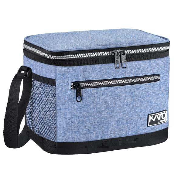 Tirrinia Insulated Lunch Bag for Women, Men, and Kids, Leakproof Thermal Reusable Meal Prep Bento Box for Office Work and Back to School, Medium, Light Blue, 8 L Capacity
