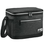 Tirrinia Insulated Lunch Bag for Women Men, Leakproof Thermal Reusable Lunch Box for Adult, Kids, Lunch Cooler Tote for Office Work, School, Medium, Charcoal