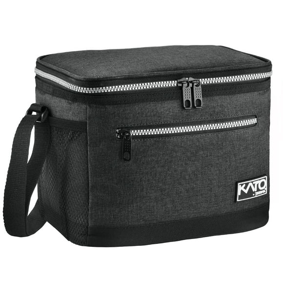 Tirrinia Insulated Lunch Bag for Women Men, Leakproof Thermal Reusable Lunch Box for Adult, Student, Lunch Cooler Tote for Office Work, School, Medium, Charcoal