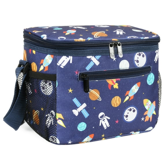 Tirrinia Insulated Lunch Bag for Women Men, Leakproof Thermal Reusable Lunch Box for Adult, Kids, Student, Lunch Cooler Tote for Office Work, School, Medium, Space Blue