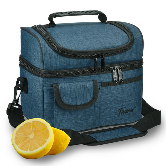 Tirrinia Insulated Lunch Box for Men Women, Leakproof Cooler & Thermal Lunch Bag, Oxford Reusable Lunch Tote