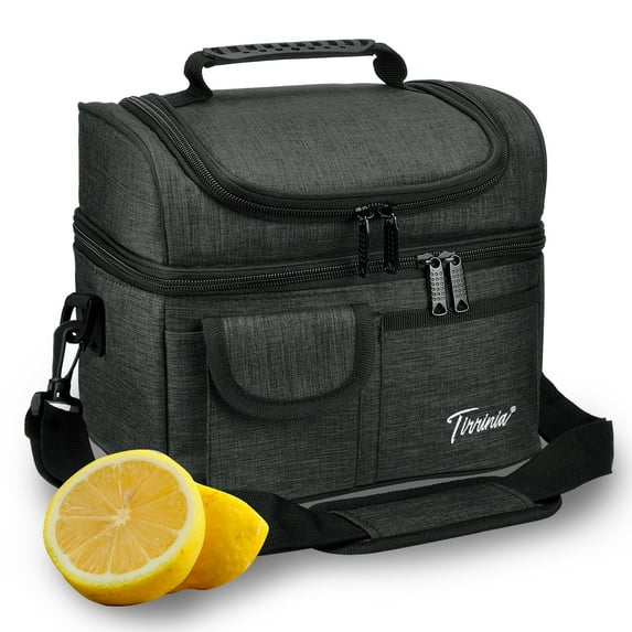 Tirrinia Insulated Lunch Box for Men Women, Leakproof Cooler & Thermal Lunch Bag, Oxford Reusable Lunch Tote