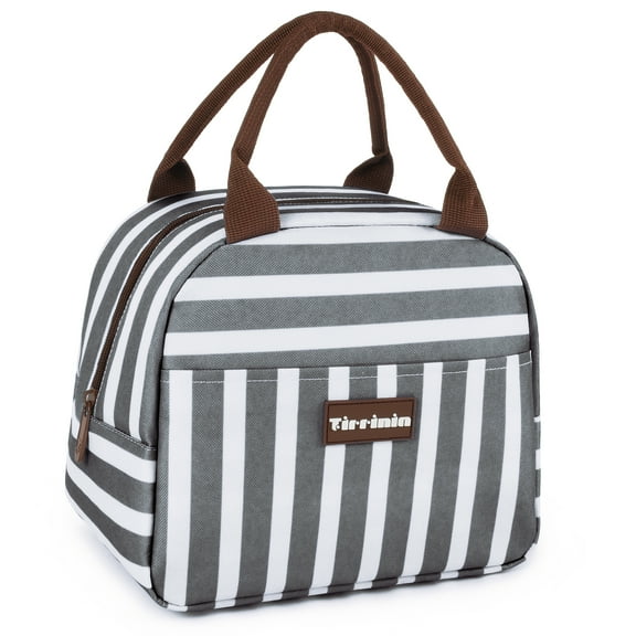 Tirrinia Large Insulated Lunch Bags for Women Men, Reusable Insulated Lunch Bag, Lunch Tote Box for Office, Work, Picnic, Beach, Leakproof Cooler Bag with Adjustable Reusable and Leakproof