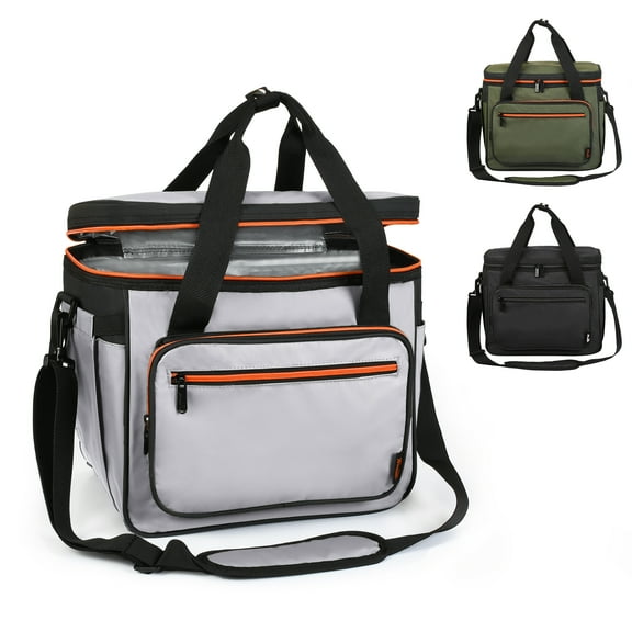 Tirrinia Leakproof Insulated Ice Cooler Bag - 24 Cans Large Capacity Portable , Polyester Collapsible Lunch Box ,Grocery Bags,Insulated Lunch Tote for Beach, Work, Trip