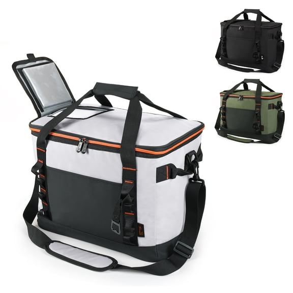 Tirrinia Leakproof Insulated Ice Cooler Bag,Portable Collapsible Lunch Box,Lunch Tote Bag for Beach, Work, Trip,Camping,48 Cans Large Capacity,Back To School Supplies Back To College