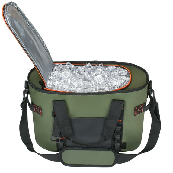 Tirrinia Leakproof Insulated Ice Cooler Bag for Women and Men- Portable Collapsible Lunch Box ,Grocery Bags,Large Insulated Lunch Tote Bag for Beach, Work, Trip,Camping