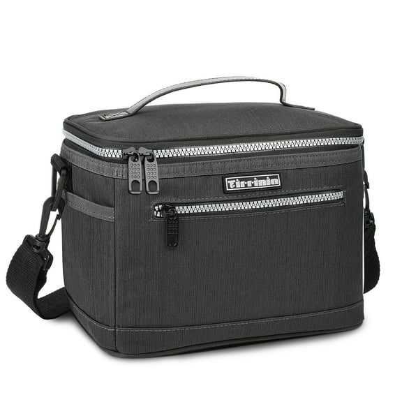 Tirrinia Leakproof Insulated Thermal Lunch Bag for Women and Men, Dark Grey