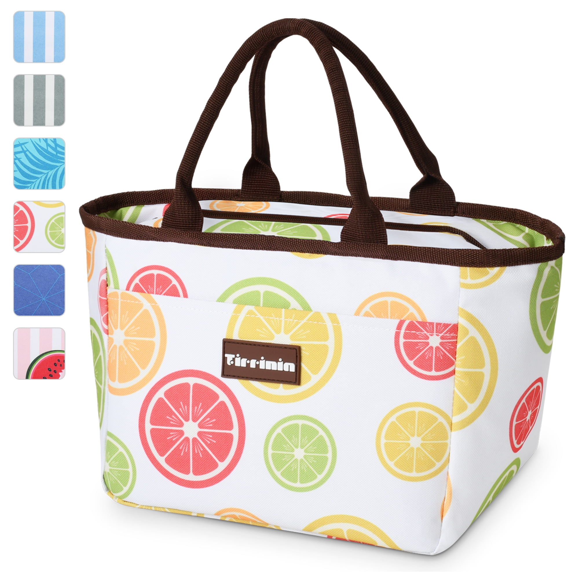 Tirrinia Lunch Bags for Women Men Cute Insulated Lunch Tote Bag for Girls Fashionable Lunch Box for Adult Kids Reusable Large Cooler Lunch Bag for School Work Office Picnic Yellow Lemon