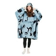 thumbnail image 1 of Tirrinia Oversized Blanket Hoodie, Wearable Fluffy Sherpa Blanket, Cozy Sweatshirt Blanket Gift for Adult Women Men Girlfriend, 1 of 5