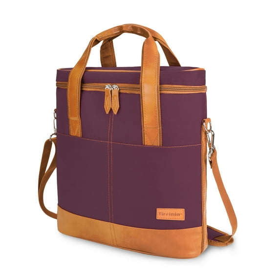 Tirrinia Polyester Leakproof Insulated Wine Tote Cooler Bag,Wine Carrier,Champagne Carrier Bag,Portable Waterproof Wine Bag