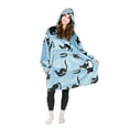 thumbnail image 1 of Tirrinia Wearable Blanket Oversized Hoodie for Adults, Soccer Panda Print Fleece Sweatshirt, as Warm & Funny Gifts for Family & Friend. One Size Fits All, 1 of 6