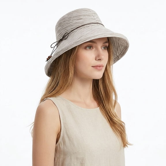 Tirrinia Wide Brim Sun Hat UPF 50 Foldable Bucket Summer Hat for Women Girls