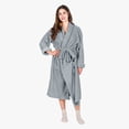 thumbnail image 1 of Tirrinia Women's Plush Soft Robe - Fluffy, Warm, and Fleece Sherpa Shaggy Bathrobe for Ultimate Comfort, Machine Washable, Large Size, Grey, 1 of 6