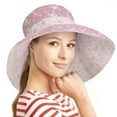 thumbnail image 1 of Tirrinia Womens Floppy Beach Summer Hat Reversible Sunhat Packable Wide Brim Flower Pattern Red, 1 of 7