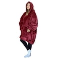 thumbnail image 1 of Tirrinia Womens' Hoodie Blanket Sweatshirt, Oversized Comfortable Fleece Giant Wearable Blankets, Hoodie Blanket for Men, Gift for Her Him, Red Solid, 1 of 7
