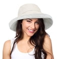 thumbnail image 1 of Tirrinia  Womens Wide Brim Bucket Hats UPF 50+ Outdoor Gardening Sun Caps Cream, 1 of 7