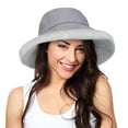 thumbnail image 1 of Tirrinia  Womens Wide Brim Bucket Hats UPF 50+ Outdoor Gardening Sun Caps Dark Grey, 1 of 7