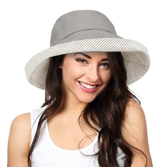 Tirrinia  Womens Wide Brim Bucket Hats UPF 50  Outdoor Gardening Sun Caps Khaki