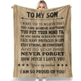 thumbnail image 1 of Tiruiarec Gifts for Son Blanket, Son Gifts from Mom Dad, to My Adult Son Gift Ideas, Birthday Christmas Graduation Gift for Grown Sons Teen Boys Blanket 50"X 40", 1 of 6